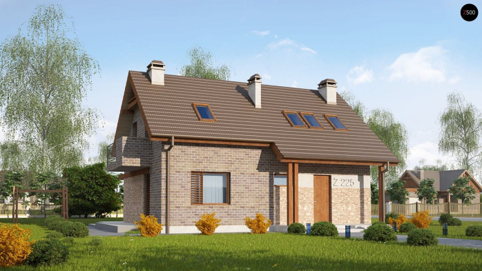 Проект дома U225 k - 2 С мансардным этажом дома в Киеве