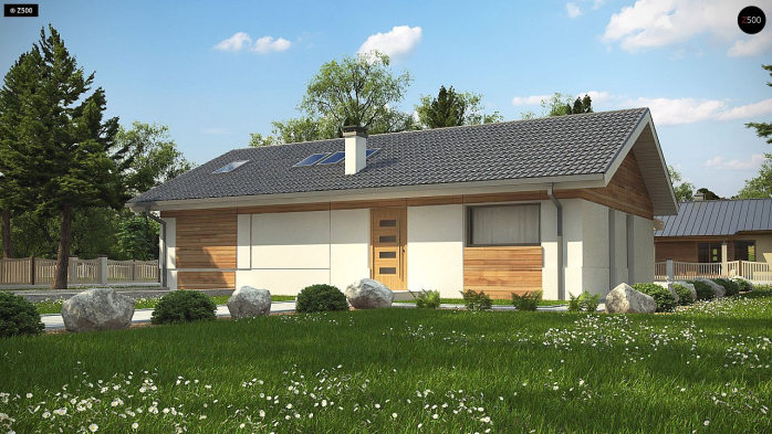 Проект дома U338 - 1 С мансардным этажом дома в Киеве