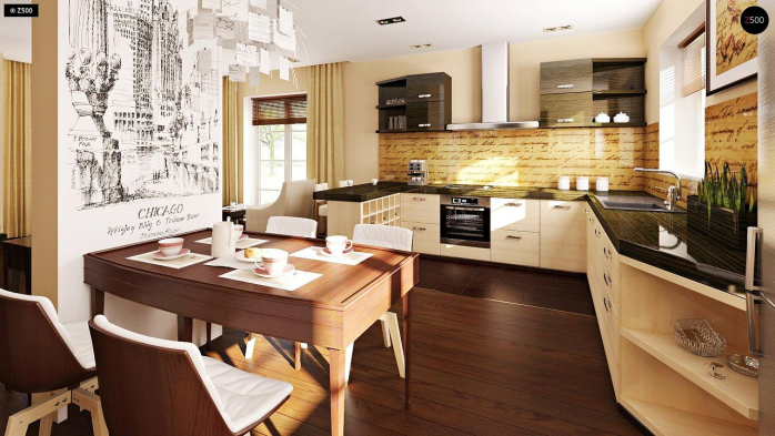 Проект дома U18 k - 7 С мансардным этажом дома в Киеве