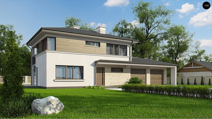 Проект дома Ux8 gp2 - 1 Двухэтажные дома в Киеве