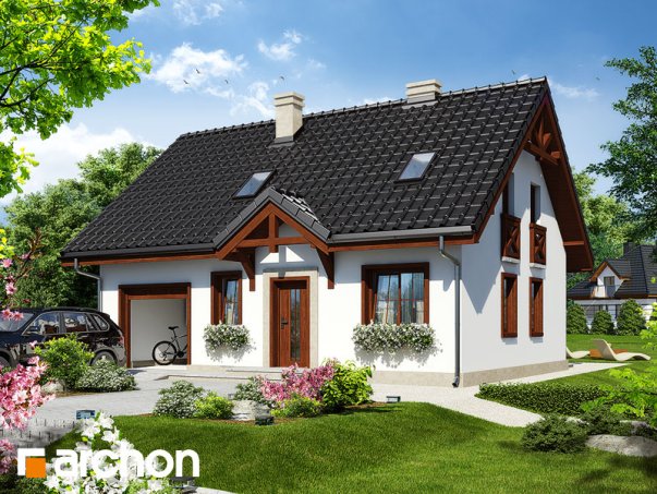 Проект дома Дом в бруснике 3 вер.2 - 2 С мансардным этажом дома в Киеве