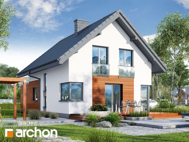 Проект дома Дом в кропликах - 2 С мансардным этажом дома в Киеве