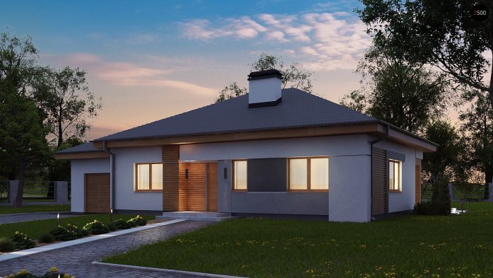 Проект дома U273 a L GL - 4 Одноэтажные дома в Киеве