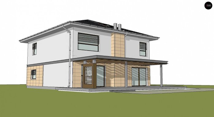 Проект дома Ux2 L v2 - 4 Двухэтажные дома в Киеве