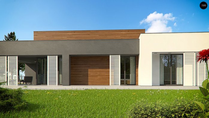 Проект дома Ux65 + - 3 Одноэтажные дома в Киеве