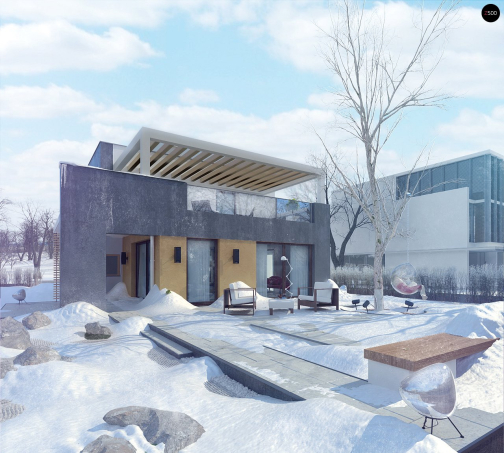 Проект дома Ux45 - 3 Двухэтажные дома в Киеве