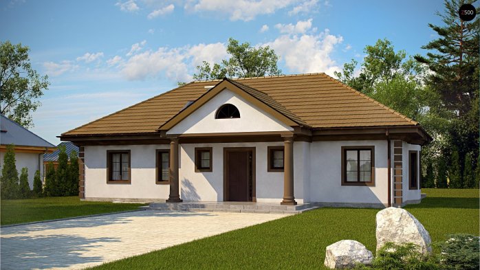 Проект дома U2 + w p - 1 Одноэтажные дома в Киеве