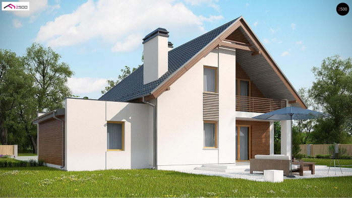 Проект дома U166 GP - 4 С мансардным этажом дома в Киеве