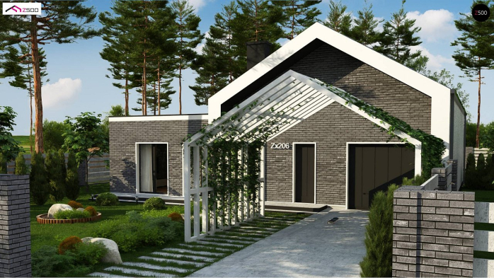 Проект дома Ux206 - 1 С мансардным этажом дома в Киеве