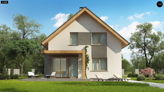 Проект дома U44 A - 4 С мансардным этажом дома в Киеве