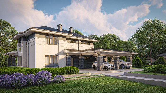 Проект дома Uu14 - 1 Двухэтажные дома в Киеве