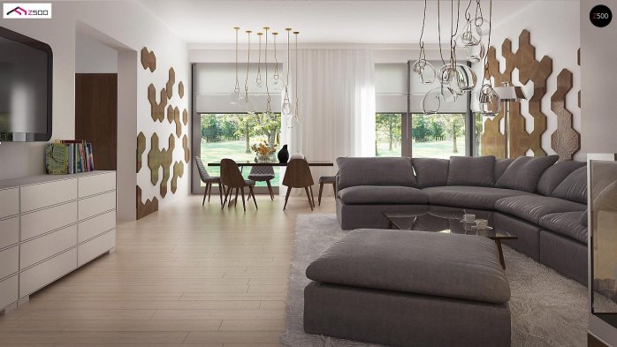 Проект дома Ux104 - 6 Одноэтажные дома в Киеве