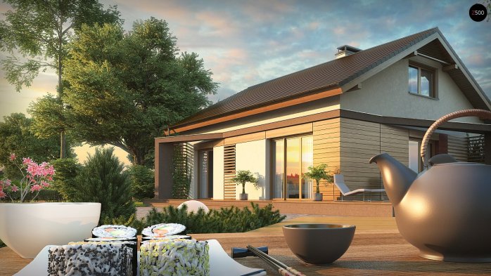 Проект дома U255 a - 4 С мансардным этажом дома в Киеве