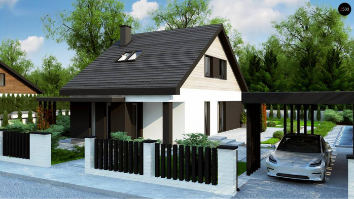 Проект дома U468 - 1 С мансардным этажом дома в Киеве