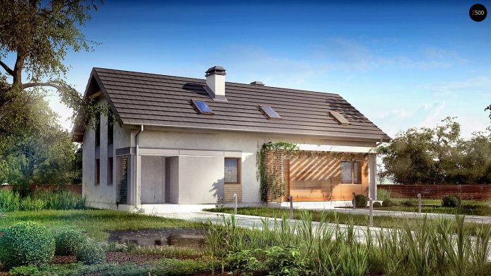 Проект дома U187 - 1 С мансардным этажом дома в Киеве