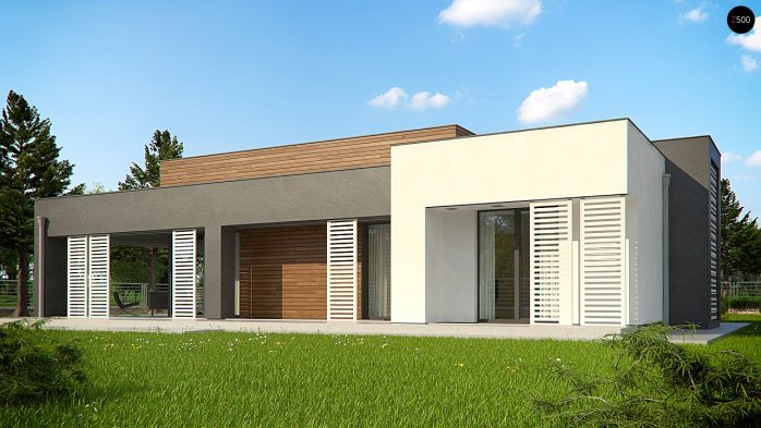 Проект дома Ux65 + - 1 Одноэтажные дома в Киеве