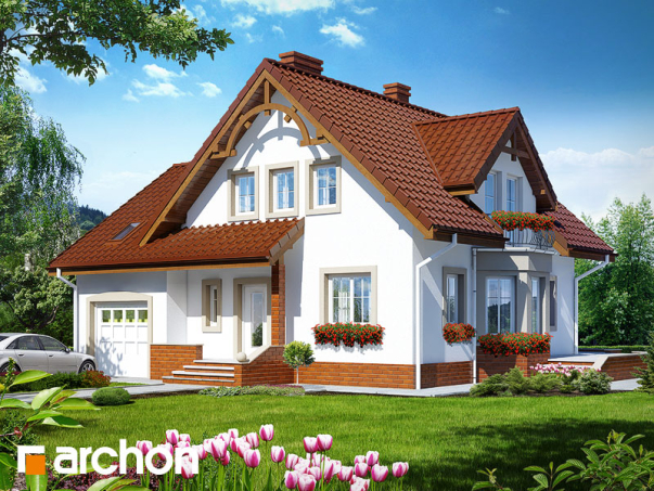 Проект дома Дом в тамарисках 2 вер.2 - 1 С мансардным этажом дома в Киеве