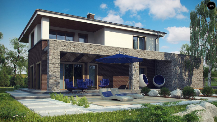 Проект дома Ux109 - 3 Двухэтажные дома в Киеве