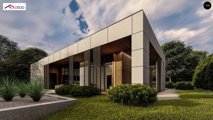 Проект дома Ux209 - 4 Одноэтажные дома в Киеве