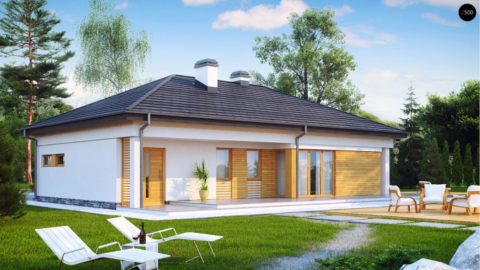 Проект дома U204 - 3 Одноэтажные дома в Киеве