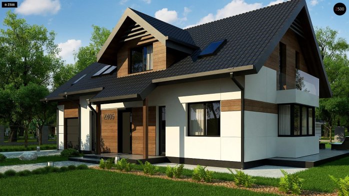 Проект дома U405 - 5 С мансардным этажом дома в Киеве