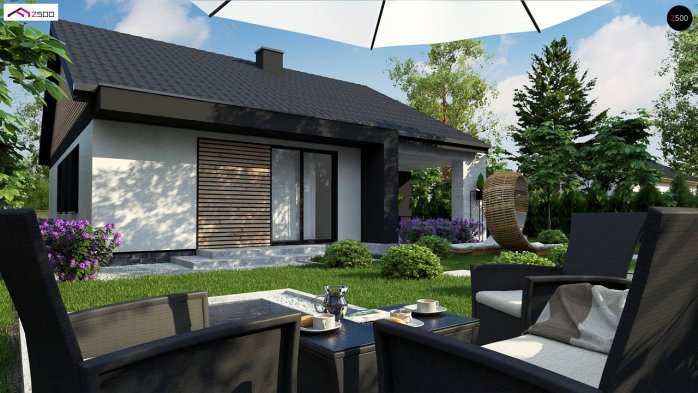 Проект дома U460 - 3 Одноэтажные дома в Киеве