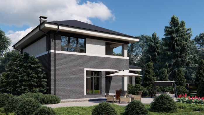 Проект дома Ux24 k - 7 Двухэтажные дома в Киеве