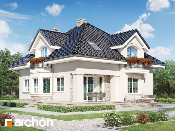 Проект дома Дом в кокосах (Г) вер.2 - 2 С мансардным этажом дома в Киеве