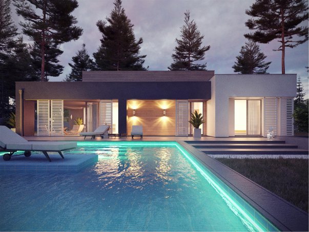 Проект дома Ux65 S - 3 Одноэтажные дома в Киеве