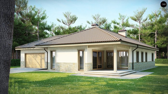 Проект дома U80 - 1 Одноэтажные дома в Киеве