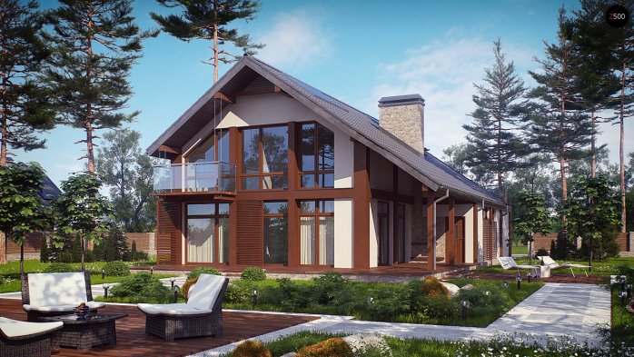 Проект дома Ux50 - 2 С мансардным этажом дома в Киеве