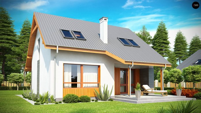 Проект дома U146 - 1 С мансардным этажом дома в Киеве