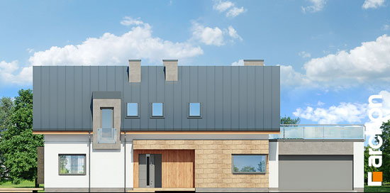 Проект дома Дом в карри 2 - 3 С мансардным этажом дома в Киеве