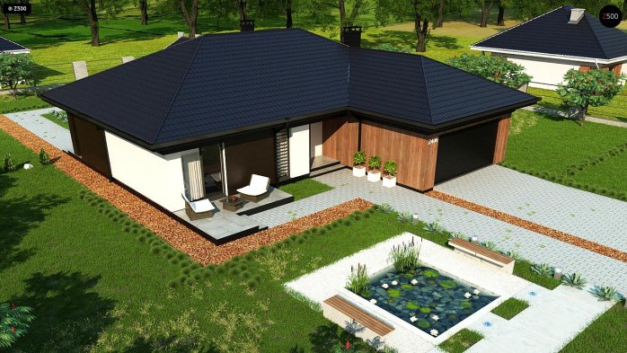 Проект дома U406 - 6 Одноэтажные дома в Киеве