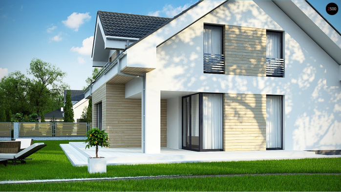 Проект дома U160 A - 4 С мансардным этажом дома в Киеве