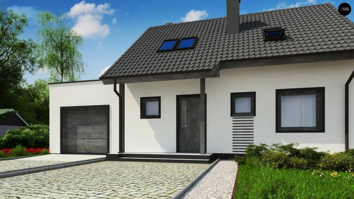 Проект дома U212 GL - 6 С мансардным этажом дома в Киеве