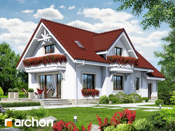 Проект дома Дом в лобелиях 2 вер.2 - 2 С мансардным этажом дома в Киеве