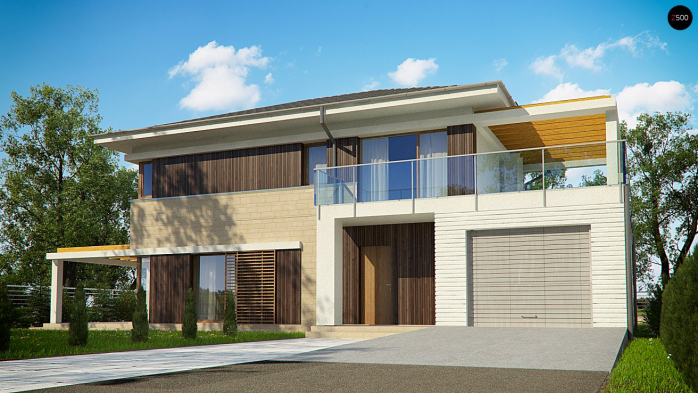 Проект дома Ux63 B+P - 2 Двухэтажные дома в Киеве