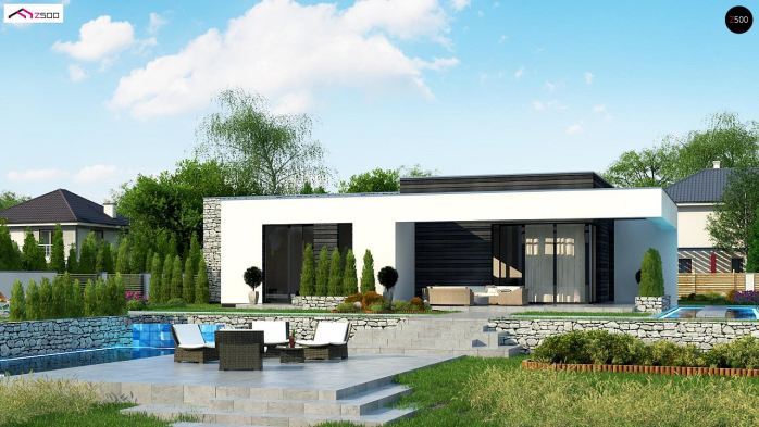 Проект дома Ux153 - 2 Одноэтажные дома в Киеве