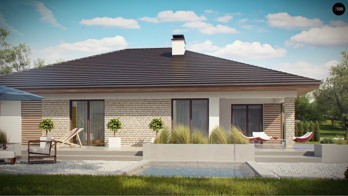 Проект дома U301 - 3 Одноэтажные дома в Киеве