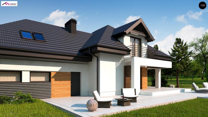 Проект дома U284 GP2 - 5 С мансардным этажом дома в Киеве