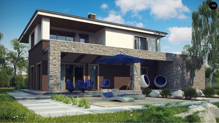 Проект дома Ux109 - 3 Двухэтажные дома в Киеве