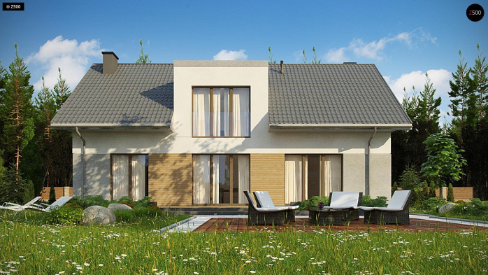 Проект дома U358 - 5 С мансардным этажом дома в Киеве