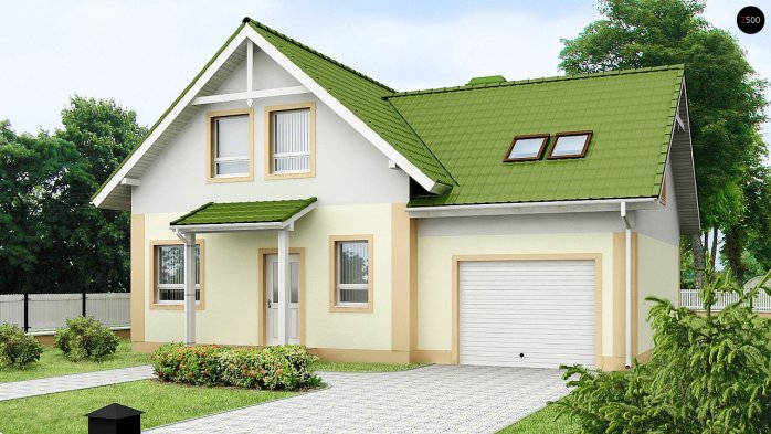 Проект дома U43 - 1 С мансардным этажом дома в Киеве