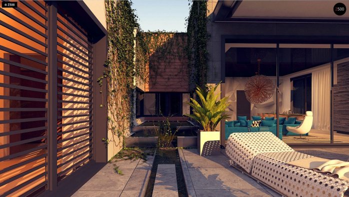 Проект дома Ux183 - 4 Одноэтажные дома в Киеве