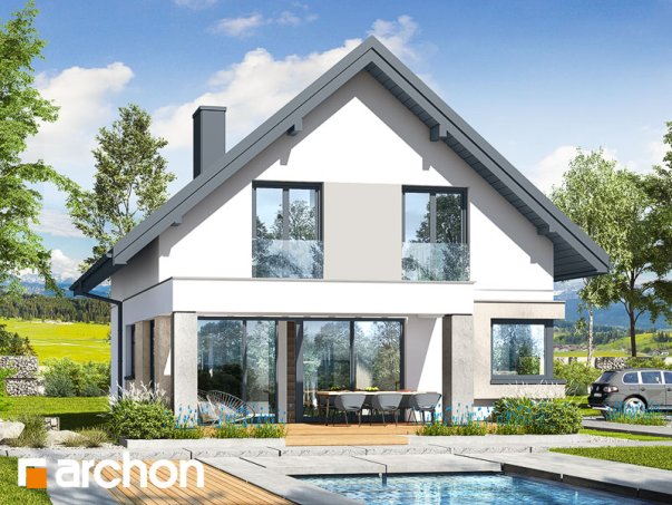 Проект дома Дом в изопируме 8 - 2 С мансардным этажом дома в Киеве