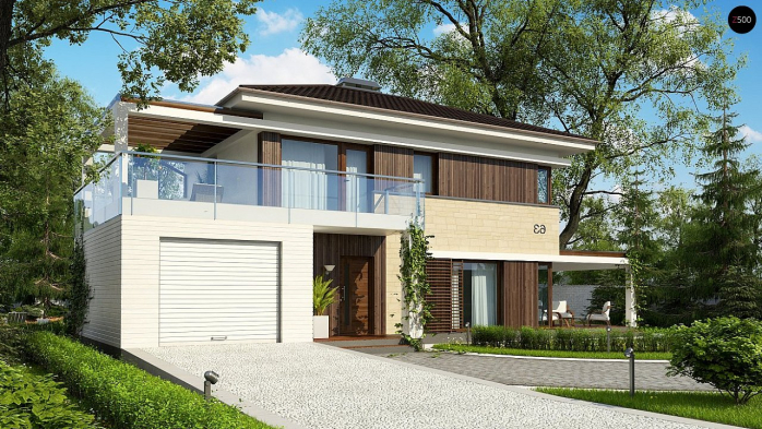 Проект дома Ux63 C - 3 Двухэтажные дома в Киеве