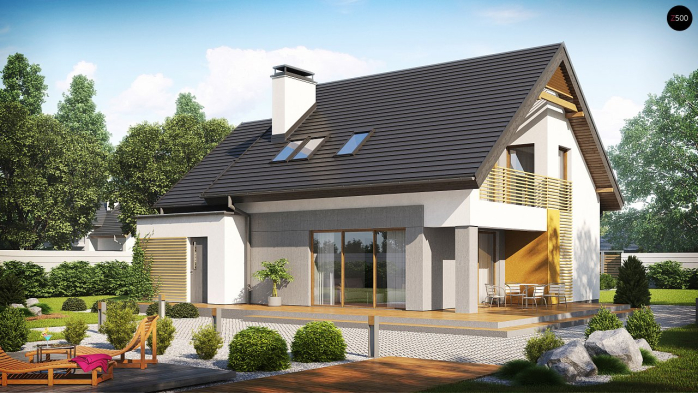 Проект дома U219 - 2 С мансардным этажом дома в Киеве