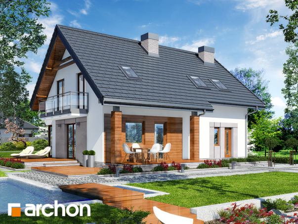 Проект дома Дом в яблонках 7 - 2 С мансардным этажом дома в Киеве