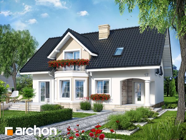 Проект дома Дом в авокадо 2 - 1 С мансардным этажом дома в Киеве